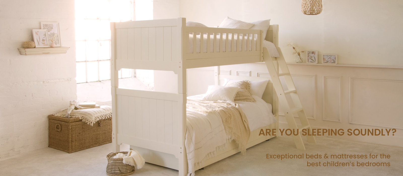 Fargo Bunk Beds in Ivory White