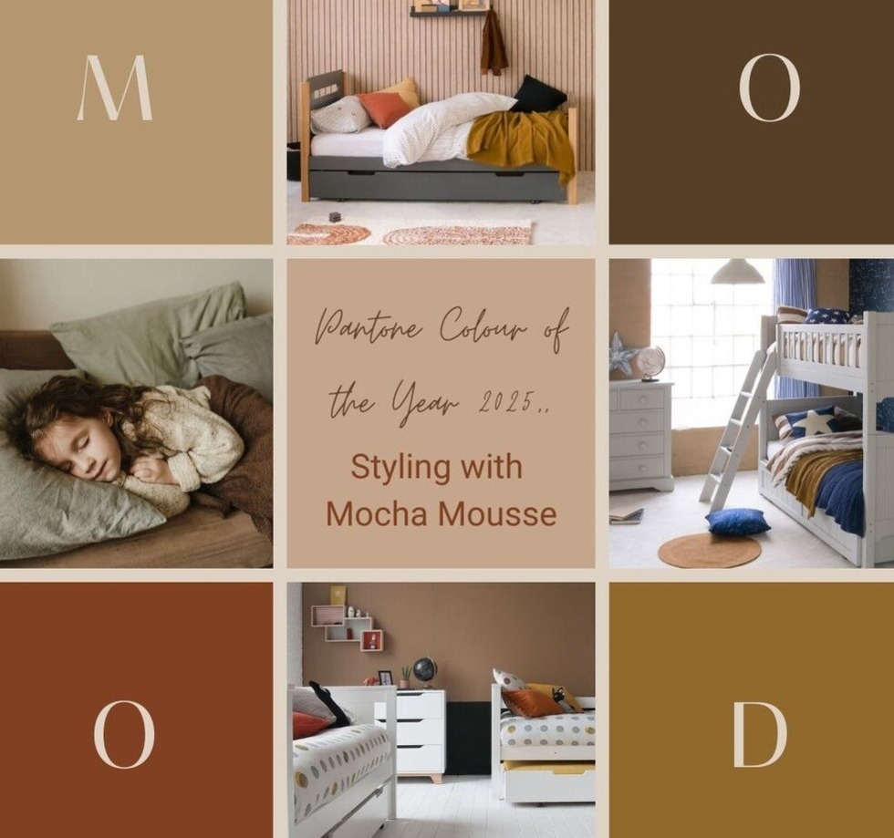 How to style the Pantone Colour of the year 2025, Mocha Mousse, in a child’s room 