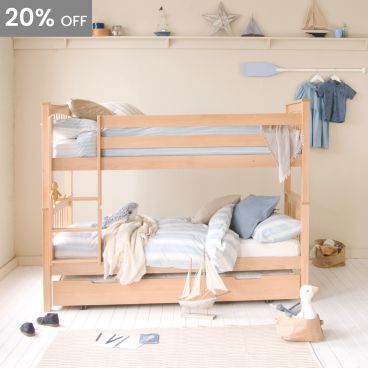 natural beech bunk bed with 20% off 