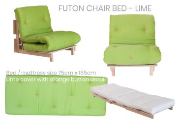lime futon chair bed 