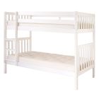 Value white Pip bunk bed with ranch style ends and fitted, upright ladder. Little Folks Furniture 