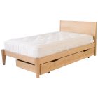 Oak Linus small double bed with trundle underneath