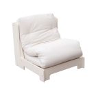 Fargo Ivory White Futon chair bed 