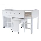 CUBIX Mid Sleeper with Storage Bookcase & Roll out Desk