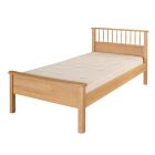 white Bowood single bed low foot end, in teal and wood bedroom