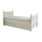 Fargo Ivory White storage & sleepover single bed, full size classic kids bed with mortice & tenon joints