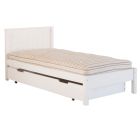 Classic single bed, Pure White with storage & sleepover trundle, with no background.