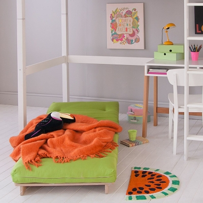 chair futon bed folded out flat 