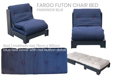 fargo blue futon 