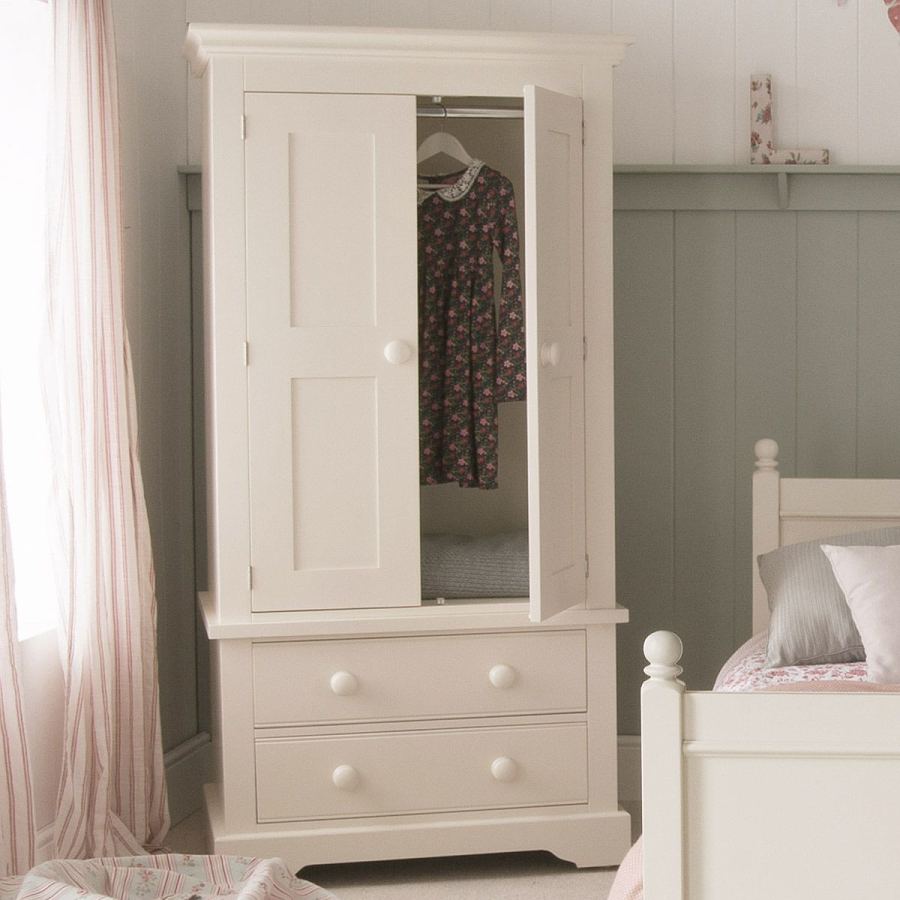 fargo combination wardrobe, ivory white 