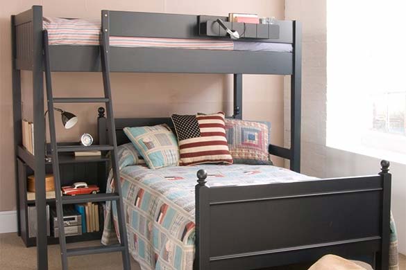 high sleeper bunk bed with double bed underneath