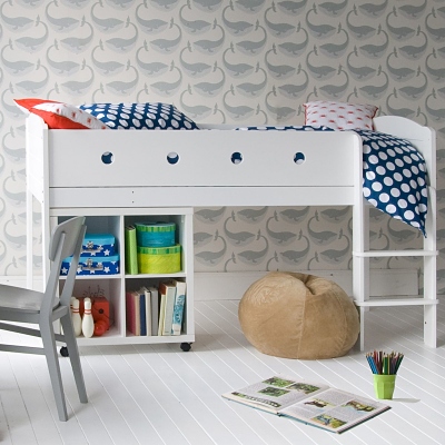 nautical themed bedroom with whales 